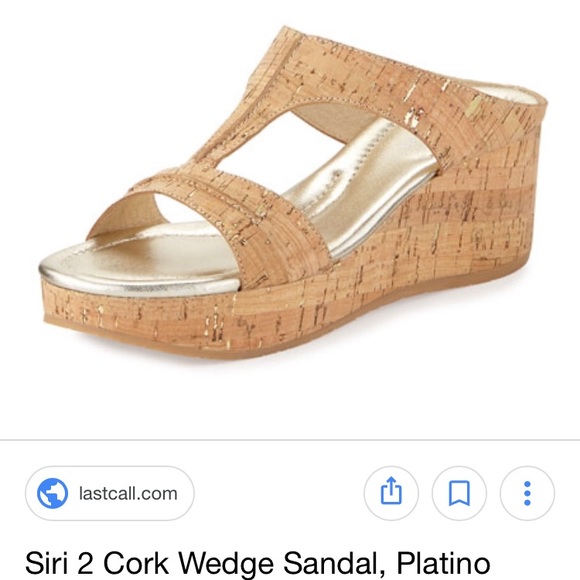 donald pliner cork wedge